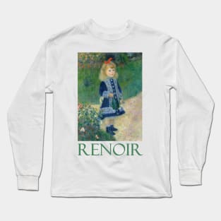 Girl with a Watering Can by Pierre-Auguste Renoir Long Sleeve T-Shirt